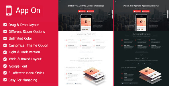 App on 1.7.6 - Landing Pages WordPress Theme