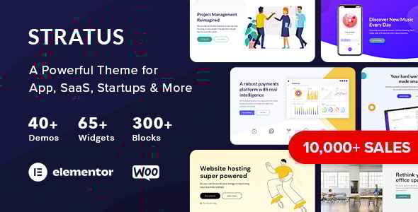 App SaaS & Software Startup Tech Theme 4.0 Stratus
