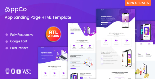 AppCo 4.1.0 - App Landing Page Template
