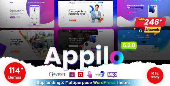 Appilo 6.2.4 App Landing Page WordPress Theme