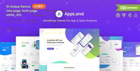 AppLand 3.0.8 - WordPress Theme For App & Saas Products