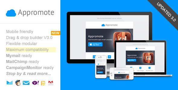Appromote 3.0 - Responsive Email Template for App Promo