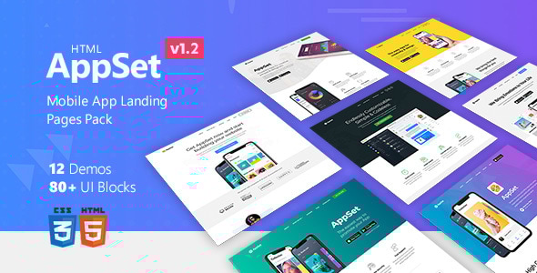 AppSet 1.1 - App Landing Pages Pack