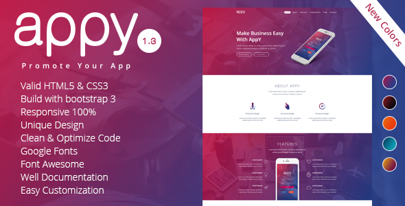 appy 1.1 - App Landing Page