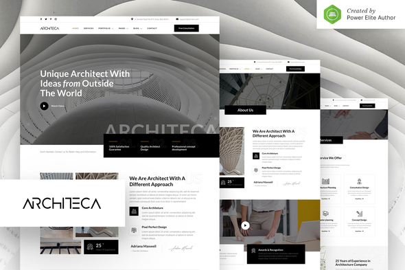 Architeca  Architecture Agency & Interior Design Elementor Template Kit