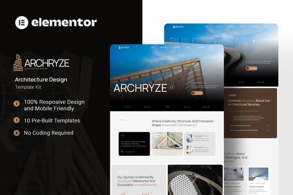Archryze - Architecture Design Elementor Template Kit