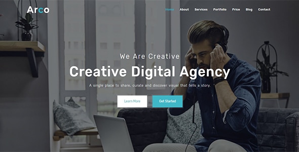 Arco - One Page Parallax Joomla theme