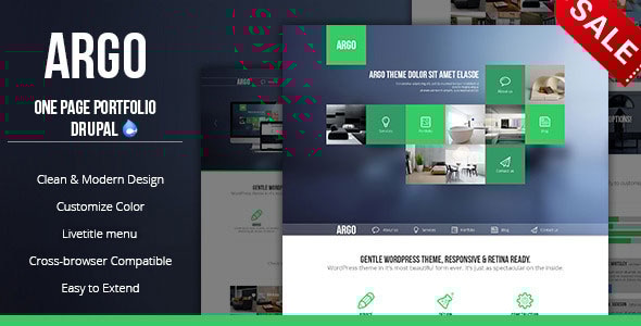 Argo - Modern OnePage Metro UI Drupal 7.6 Theme