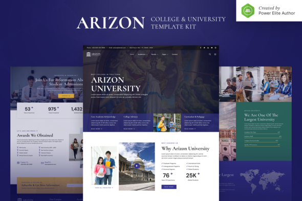 Arizon  College & University Elementor Template Kit