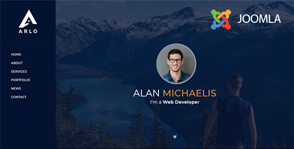 Arlo - Personal  Portfolio  Resume Website Joomla Template