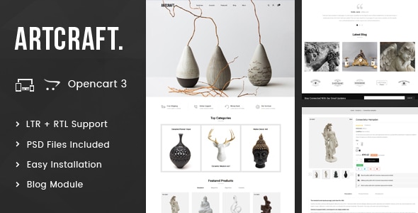 ArtCraft 3.0.3.8 - Multipurpose OpenCart 3.x Responsive