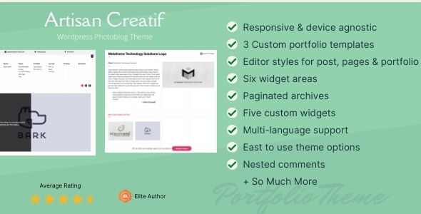 Artisan Creatif  A WordPress Portfolio Theme