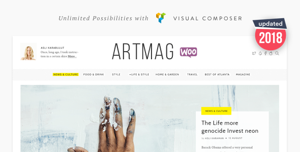 Artmag 1.4.9.5 - Magazine & Shop WordPress Theme
