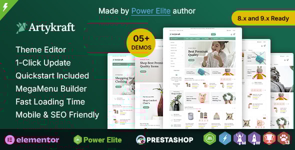 Artykraft - Art and Decor Elementor Prestashop Theme