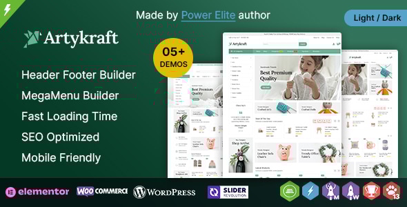 Artykraft WP 3.4.0 - Art and Decor Elementor WooCommerce Theme