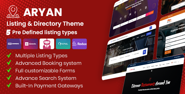 Aryan 3.0 - Listing & Directory WordPress Theme