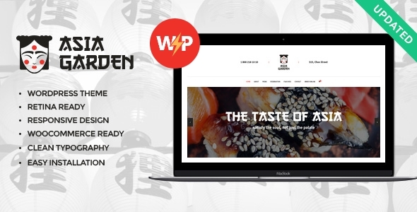 Asia 1.3.1 - Garden  Asian Food Restaurant WordPress Theme