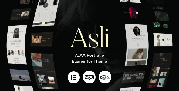 Asli  AJAX Portfolio Elementor WordPress Theme
