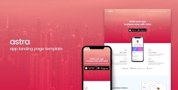Astra 1.0 - App Landing Page Template