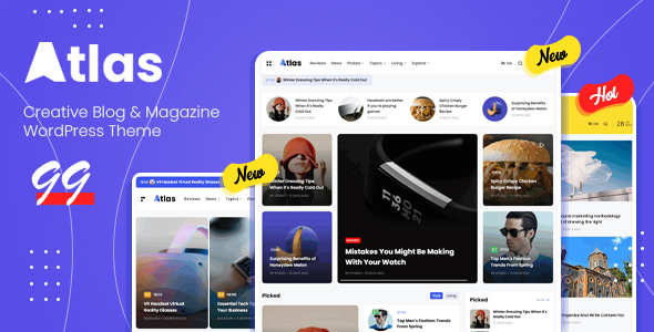 Atlas 2.1.3 - Creative Blog & News WordPress Theme