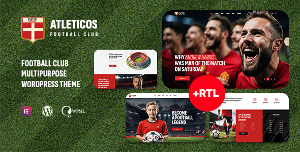 Atleticos 1.2.0 - Soccer & Football Club WordPress Theme  RTL