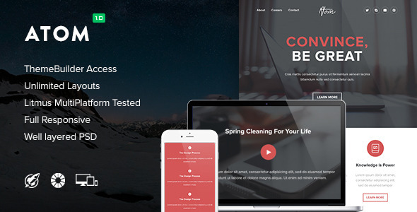 Atom 1.0 - Responsive Email  Themebuilder Access