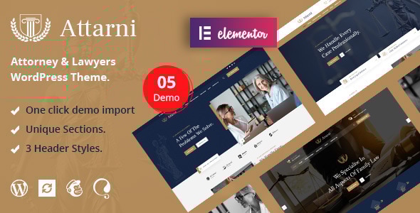Attarni 2.7 - Attorney & Lawyers WordPress Theme