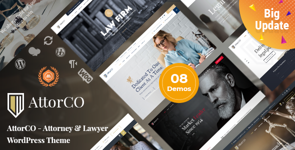 AttorCO 5.3 - Attorney & Lawyers  WordPress Theme