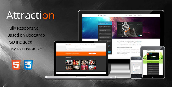 Attraction 2.0.2 - Responsive Landing Page