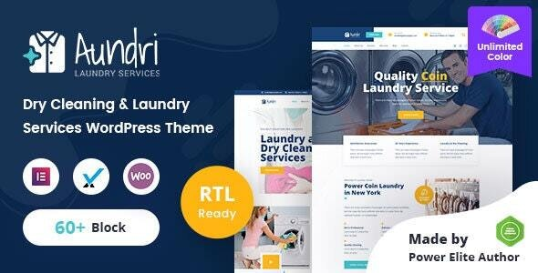 Aundri 3.0.0 - Dry Cleaning Services WordPress Theme  RTL