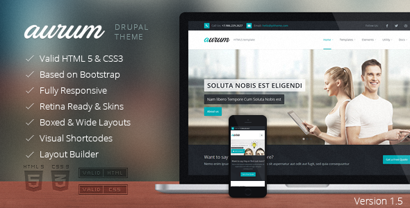 Aurum 1.7 - Responsive Multipurpose Drupal Theme