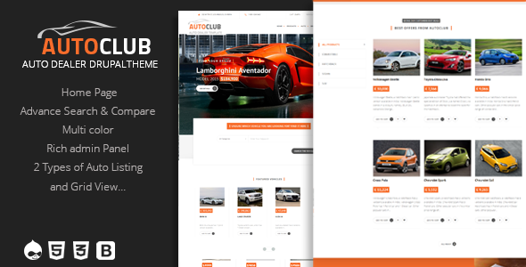 Auto Club 7.54 - Responsive Car Dealer Drupal Theme