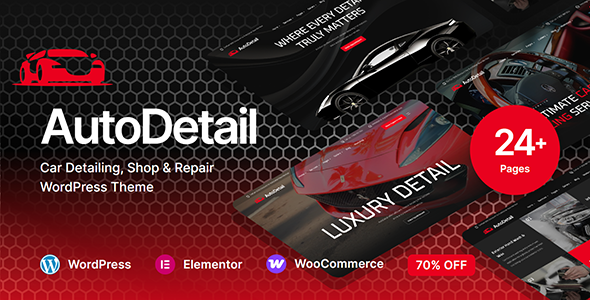 AutoDetail - Car Detailing Shop & Repair WordPress Theme