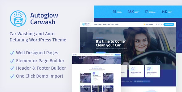 Autoglow 1.2.3 - Car Wash WordPress Theme