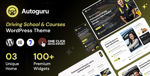 Autoguru - Driving School & Courses WordPress Theme