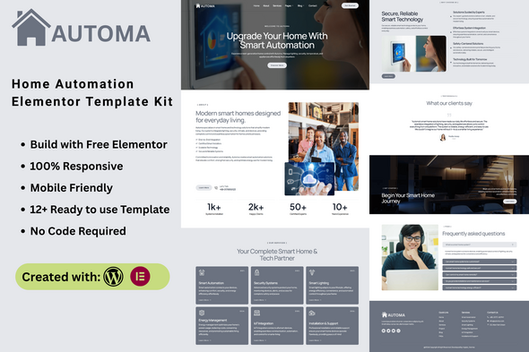 Automa - Home Automation Elementor Template Kit
