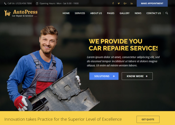 AutoPress 1.3 - Car Repair & Services WordPress Theme