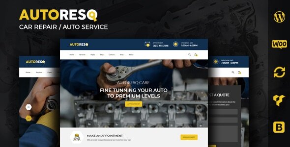 Autoresq 2.1.18 - Car Repair WordPress Theme