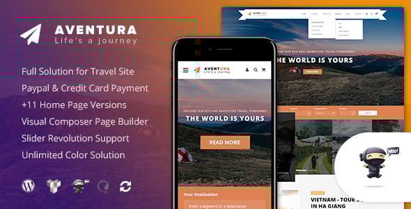 Aventura 2.8.8 - Travel & Tour Booking System WordPress Theme