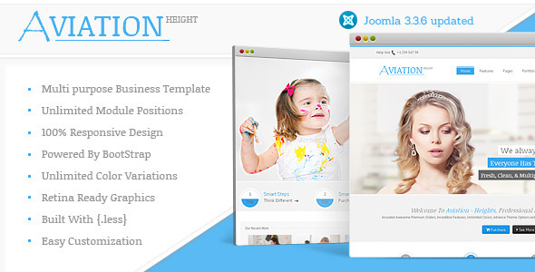 Aviation 2.0.0 - Responsive Multi-Purpose Joomla Theme