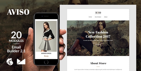 Aviso  Email Template  Online Emailbuilder 2.1