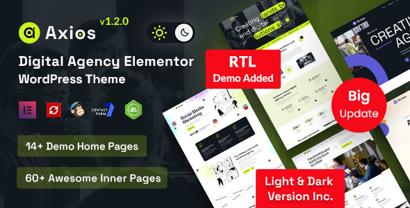 Axios 1.2.0 - Digital Agency WordPress Theme