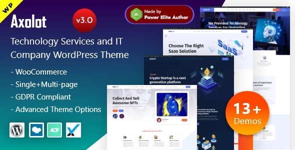 Axolot 3.0 - IT Startup & Technology Services WordPress Theme