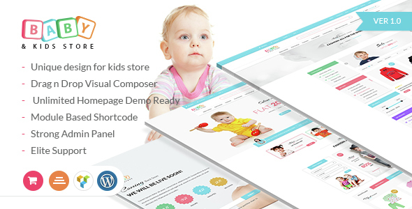 Baby 5.5 - & Kids Store eCommerce Woocommerce WordPress Theme