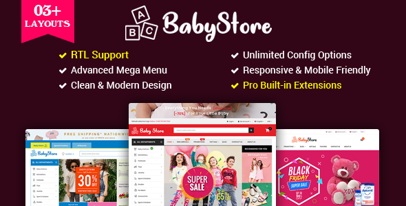 BabyStore 3.0 - Multipurpose Baby and Kids Store OpenCart 3 Theme