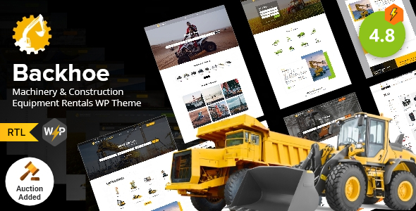 Backhoe 6.6 - Construction Equipment Rentals WordPress Theme