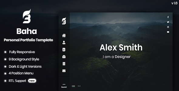 Baha 1.6 - Personal Portfolio Template