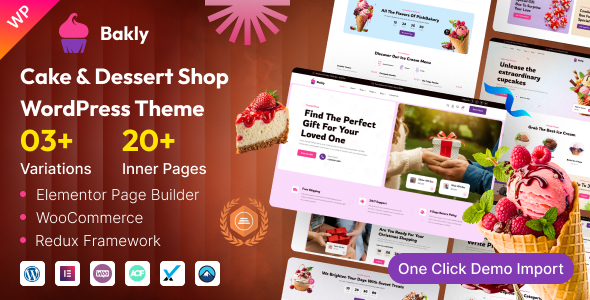 Bakly  Cake & Dessert Shop WordPress Theme