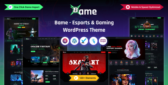 Bame 1.01 - eSports and AI Gaming WordPress Theme