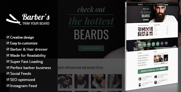 Barber 7 - WordPress Theme for Barbers & Hair Salons